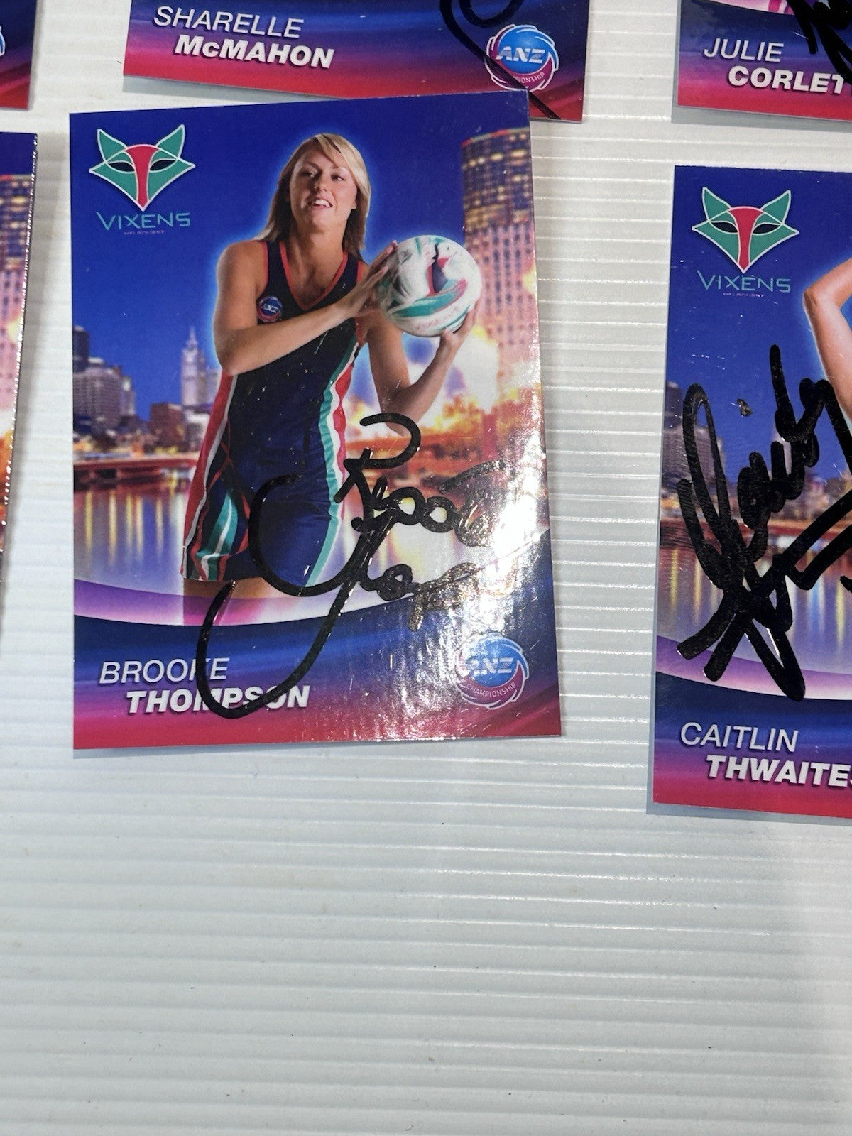 2009 Melbourne Vixens Signed Card Set Netball Premiers McMahon Chatfield
