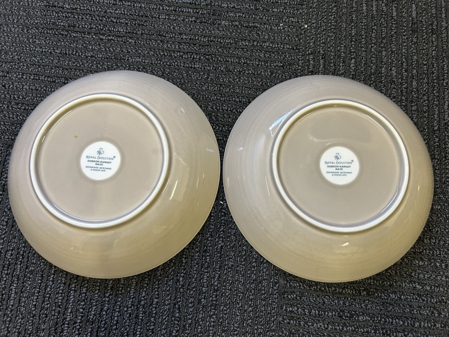 Royal Doulton Gordon Ramsay Maze 6pc Dinner Set Bowls Plates Grey Stoneware