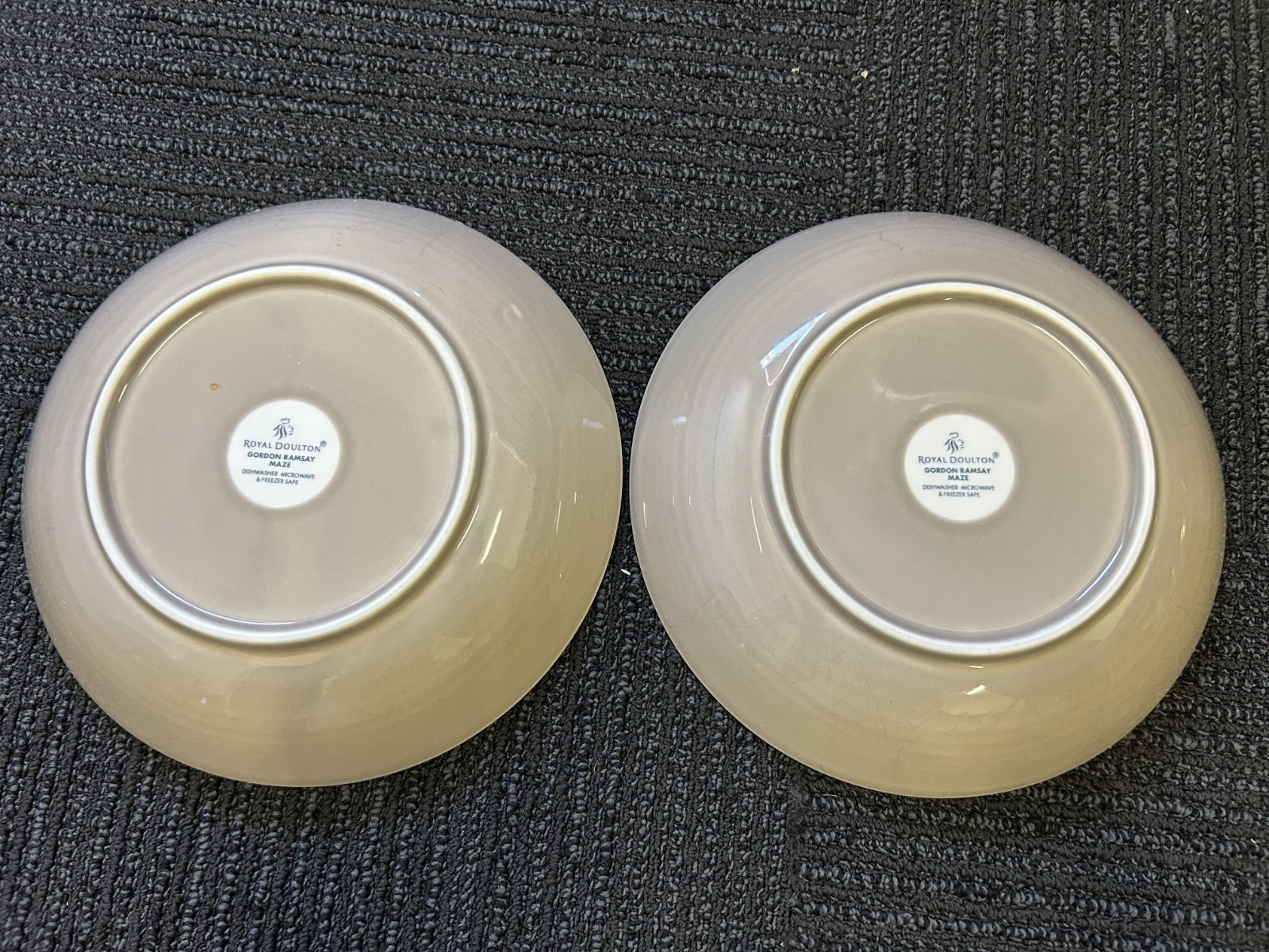 Royal Doulton Gordon Ramsay Maze 6pc Dinner Set Bowls Plates Grey Stoneware