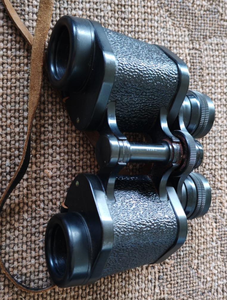 Barr & Stroud 8x C.F. 18 Field Binoculars w/ Leather Case | Glasgow & London