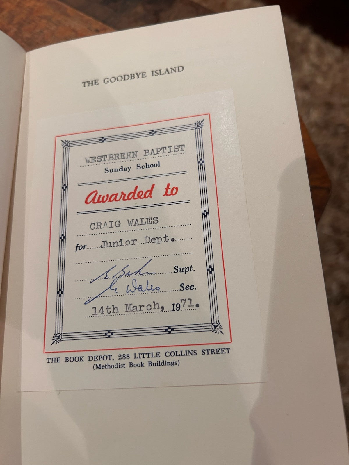 The Goodbye Island by John Gunn | 1963 First Edition Hardcover | Vintage Fiction