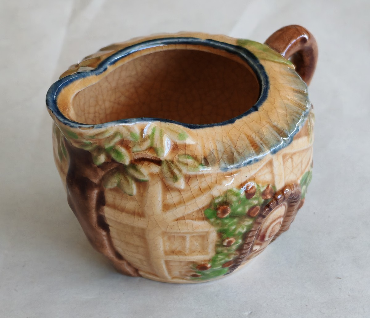 Vintage Cottage Ware Tea Set – Figural Teapot, Sugar Bowl & Creamer