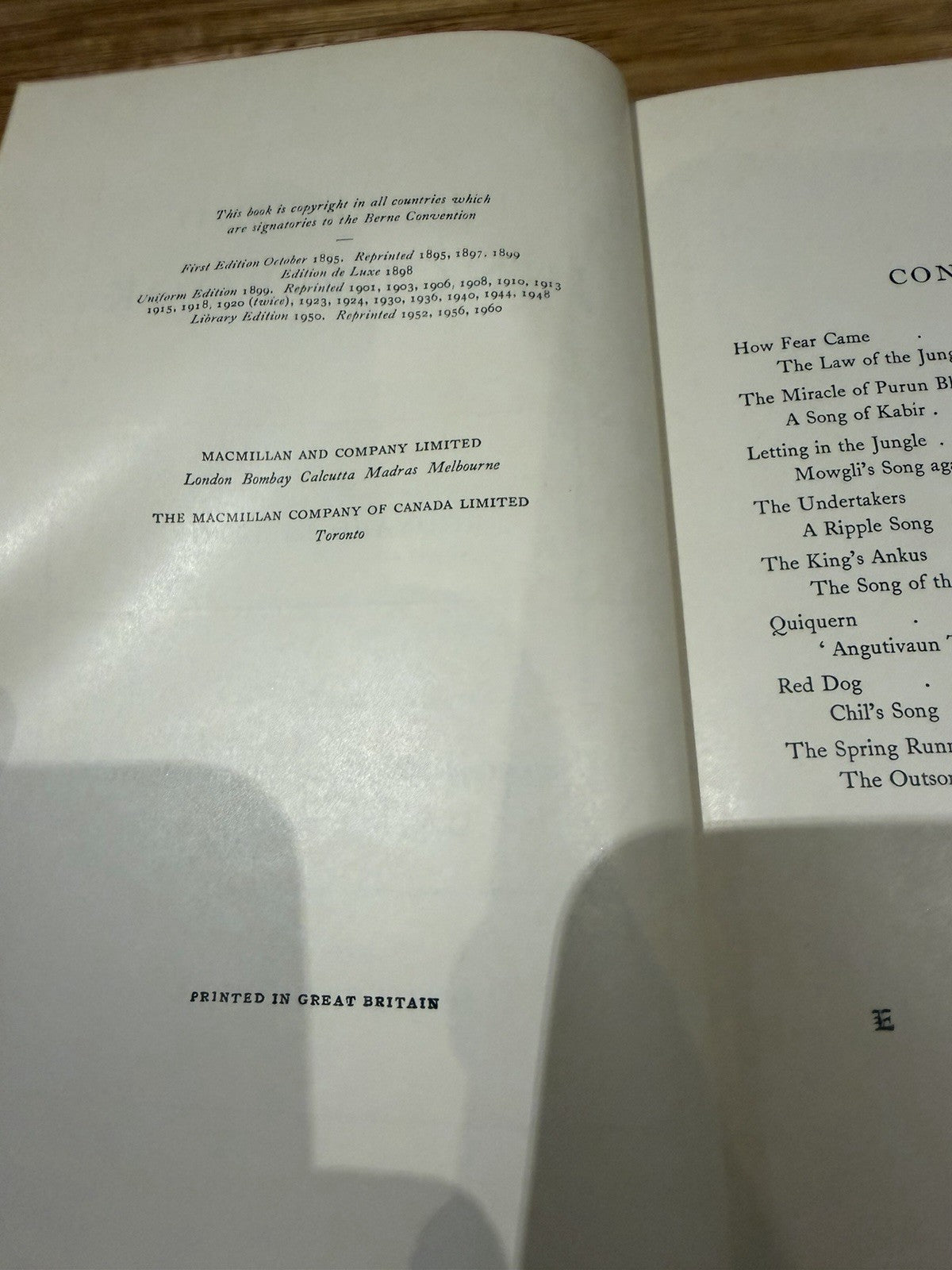 Rudyard Kipling Second Jungle Book 1960 Macmillan Library Ed HC DJ Illustrated