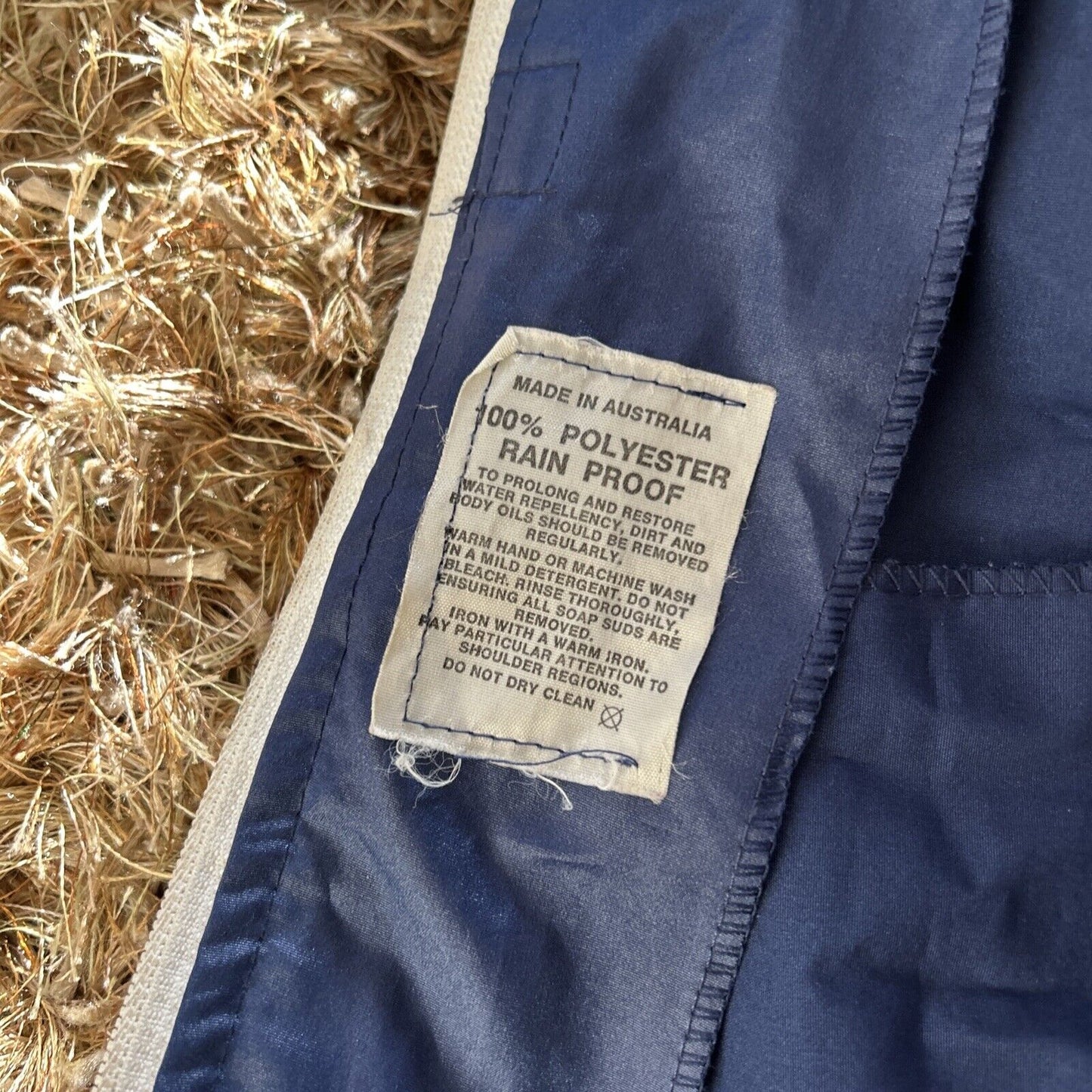 Ralsport Mens Vintage Zip Polyester Rain Proof Jacket Large