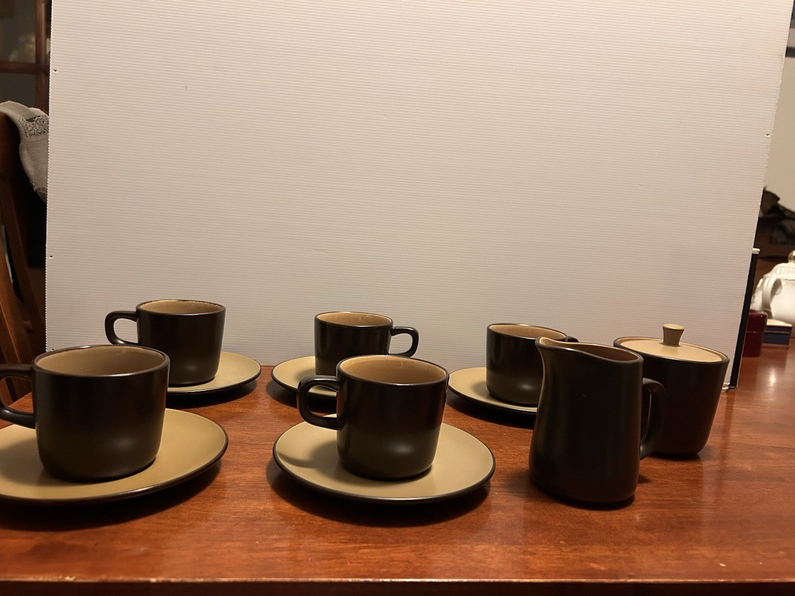 Mikasa Terra Stone Bronze Green J4001 Japan Coffee Set 5 Cups