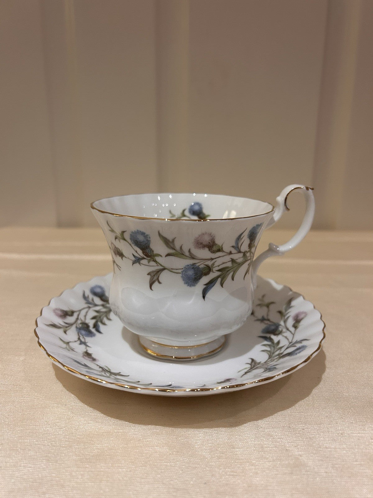 Royal Albert Brigadoon Bone China Teacup & Saucer England Vintage Floral