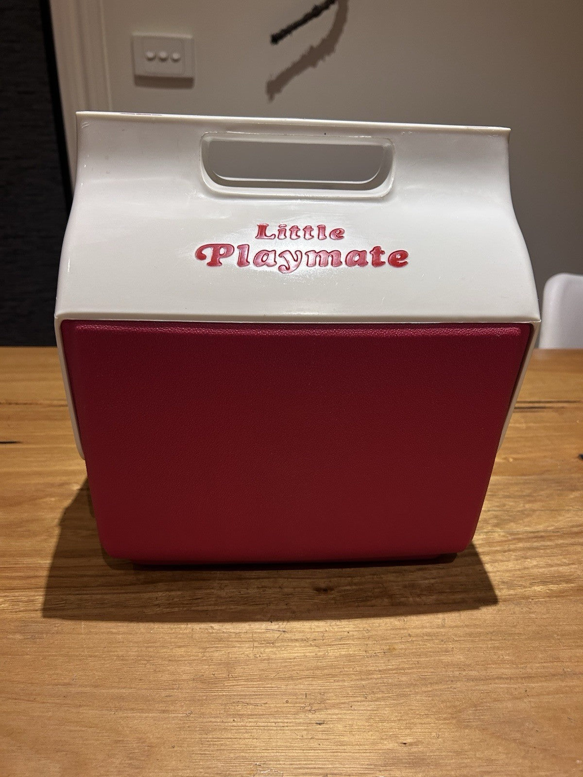 Vintage Igloo Little Playmate Cooler Red & White Retro Lunchbox USA Made 1980s