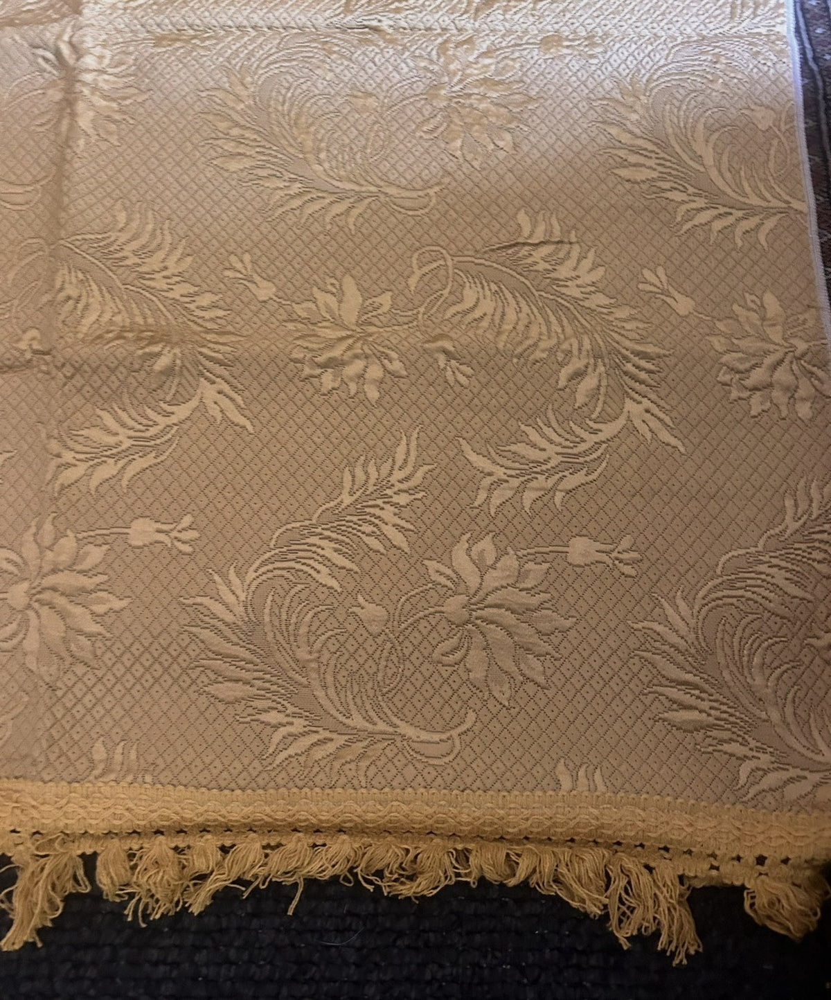 Vintage Elizabeth Taylor Italian Bedspread Roma 1950s 230x240cm NOS