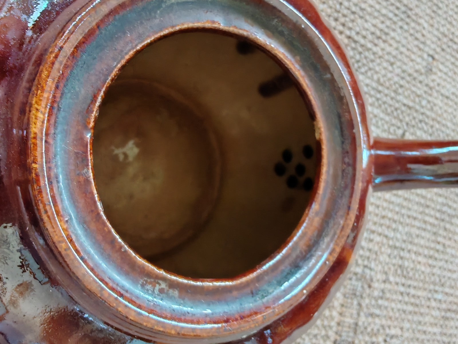 Vintage Brown-Glazed Studio Pottery Teapot with Lid | c. Mid–Late 20th Century
