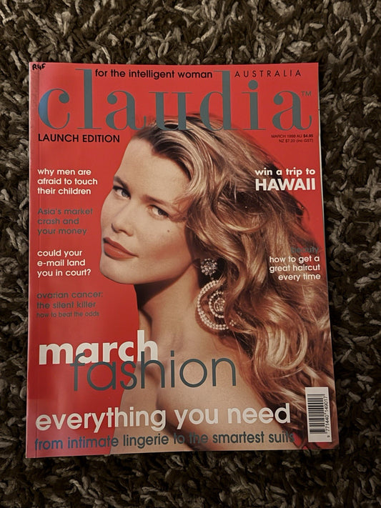 Claudia Australia March 1998 Launch Edition Megan Gale Claudia Schiffer