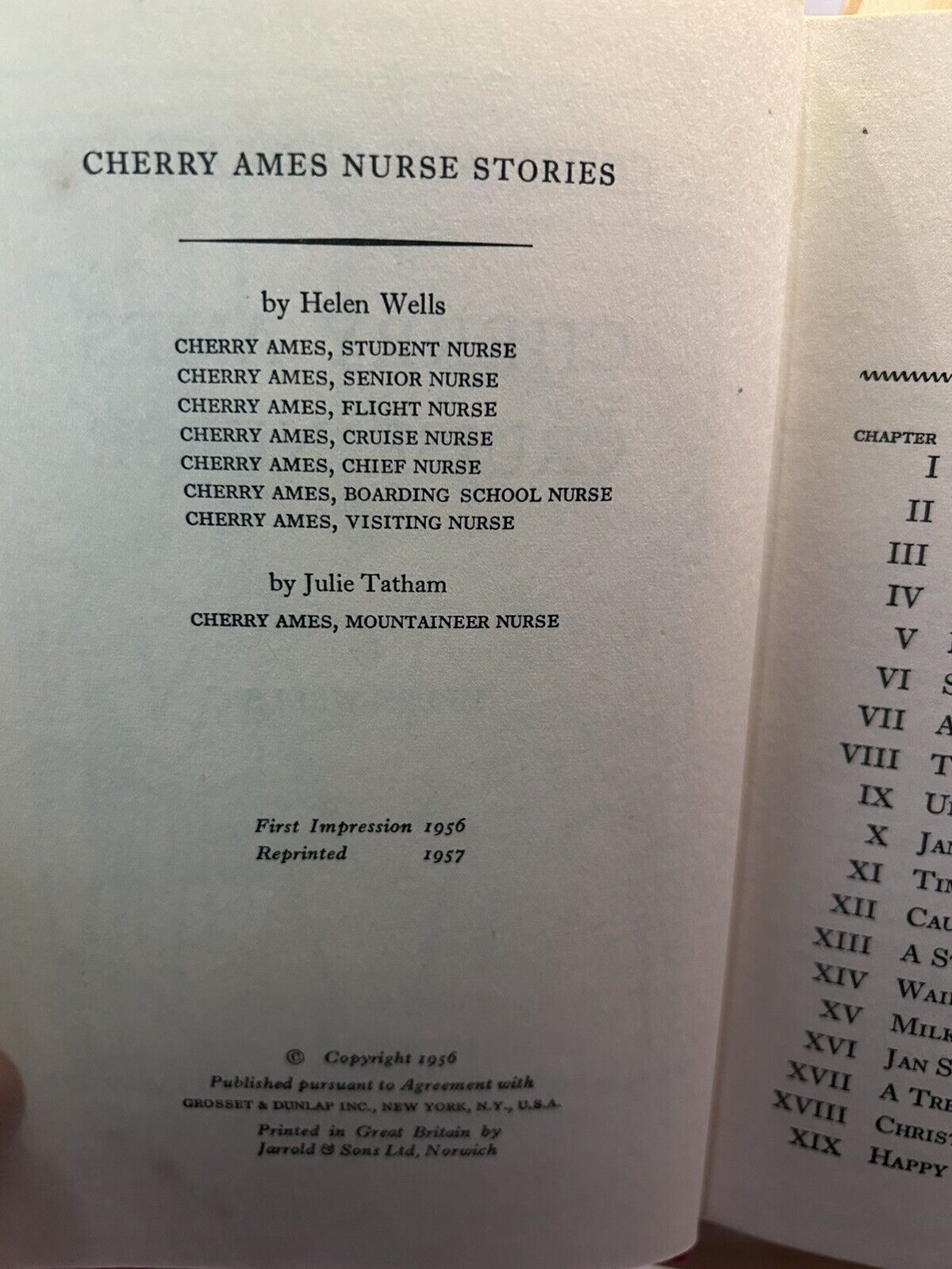 Vintage Cherry Ames Cruise Nurse - Helen Wells - Dust Jacket - 1957
