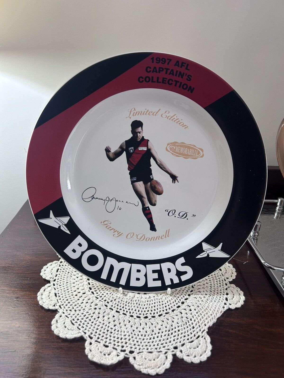 Essendon Gary O'donnell AFL Captain’s Collection 1997 Limited Edition Plate
