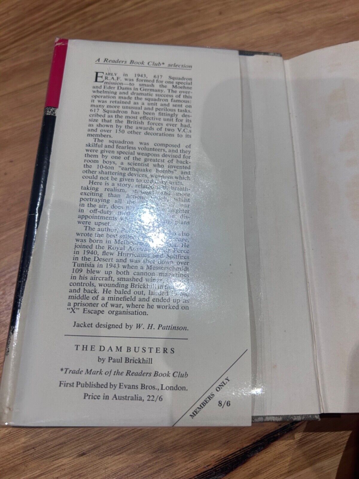The Dam Busters Paul Brickhill Hardcover 1953 Royal Air Force World War II