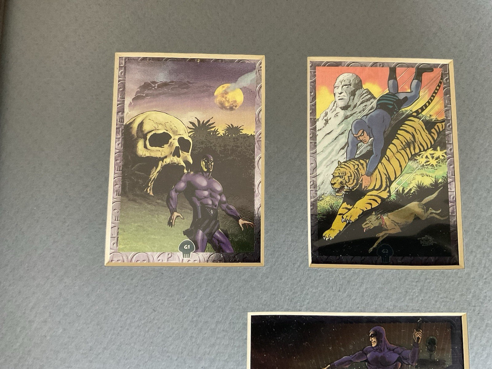 1994 The Phantom Gold Foil Chase Cards G1–G6 Complete Set Framed