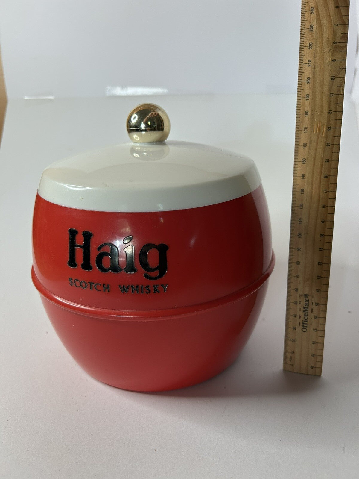 Vintage  Haig Scotch Whisky Plastic Ice Bucket PREOWNED USED RARE 8"