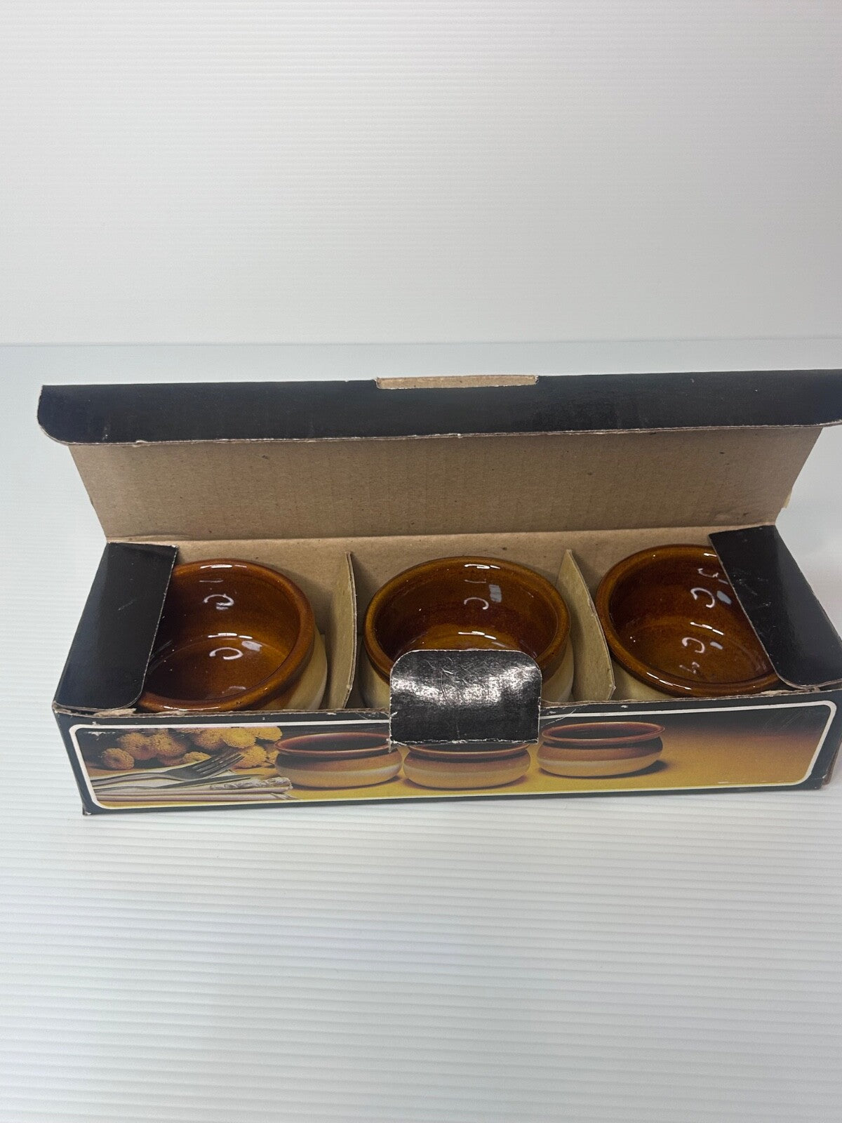 Country Fair Collection Ceramic Butter Crock Pate Dish original box & price labe