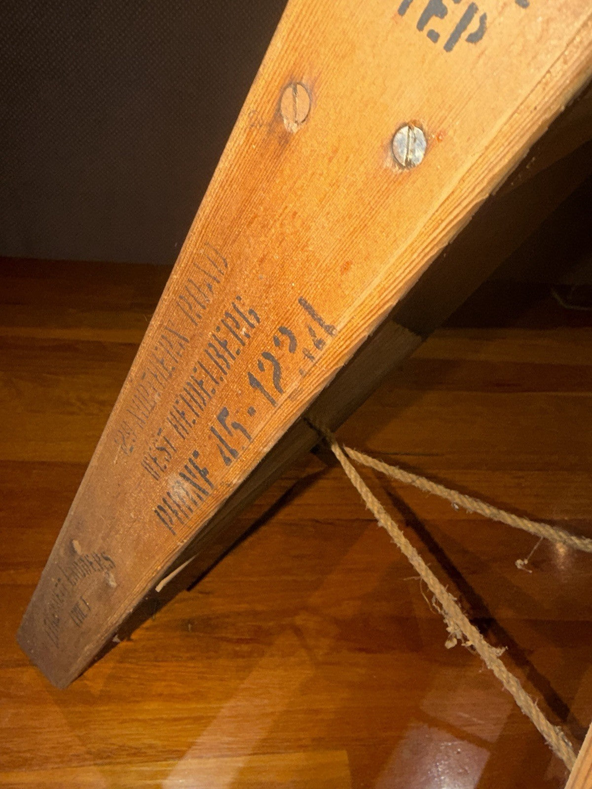 Vintage L Kennett Ladders Wooden Light House Step Ladder No 3 Industrial