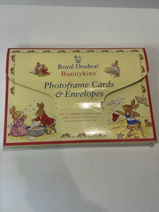 Royal Doulton Bunnykins Photo Frame Cards & Envelopes Set 1998 – 12 Cards