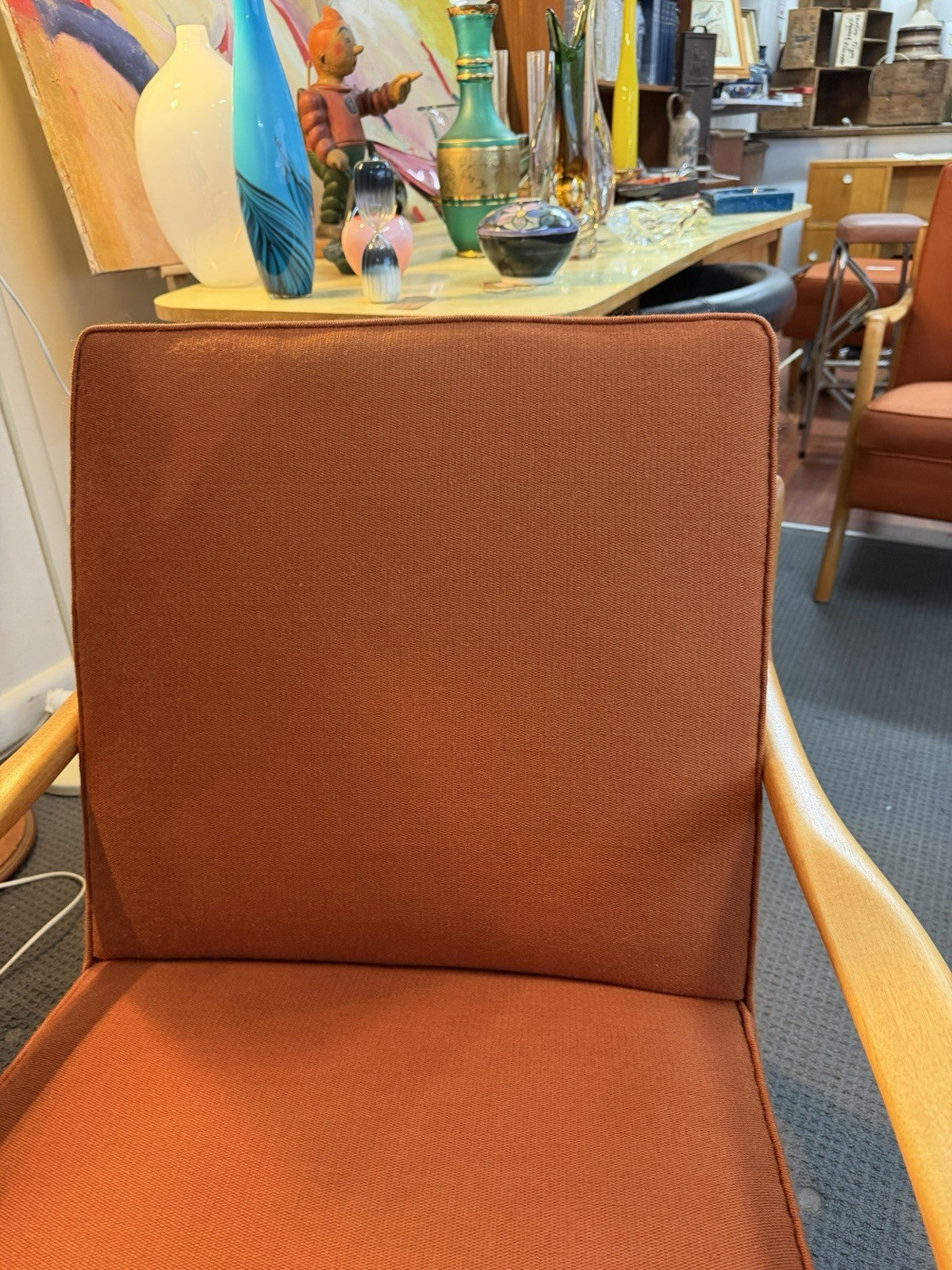 Dario Zoureff Armchair 1960s Australian MCM Restored Timber Original Fabric