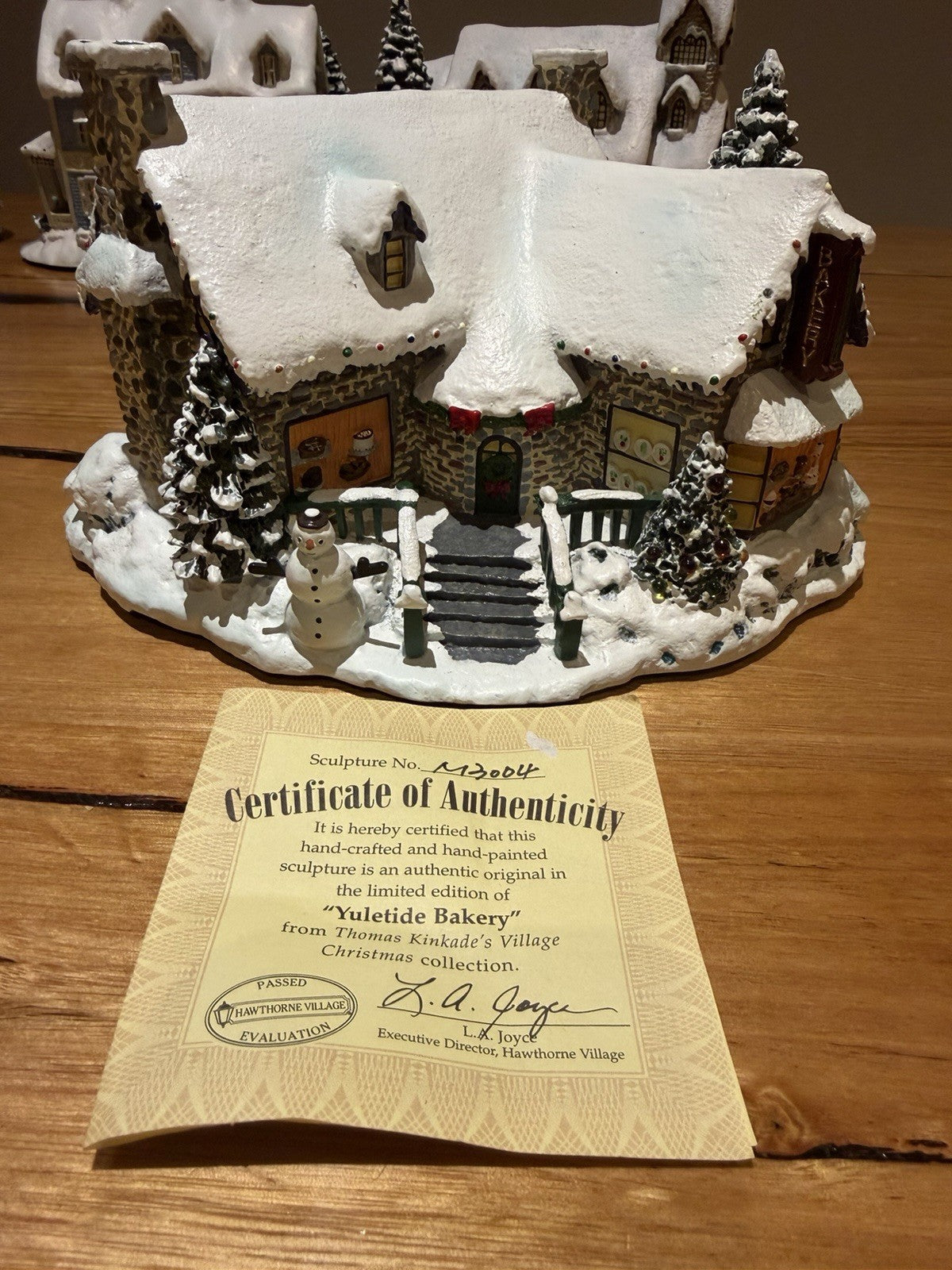 Hawthorne Village Thomas Kinkade Yuletide Bakery Christmas Village With Cord