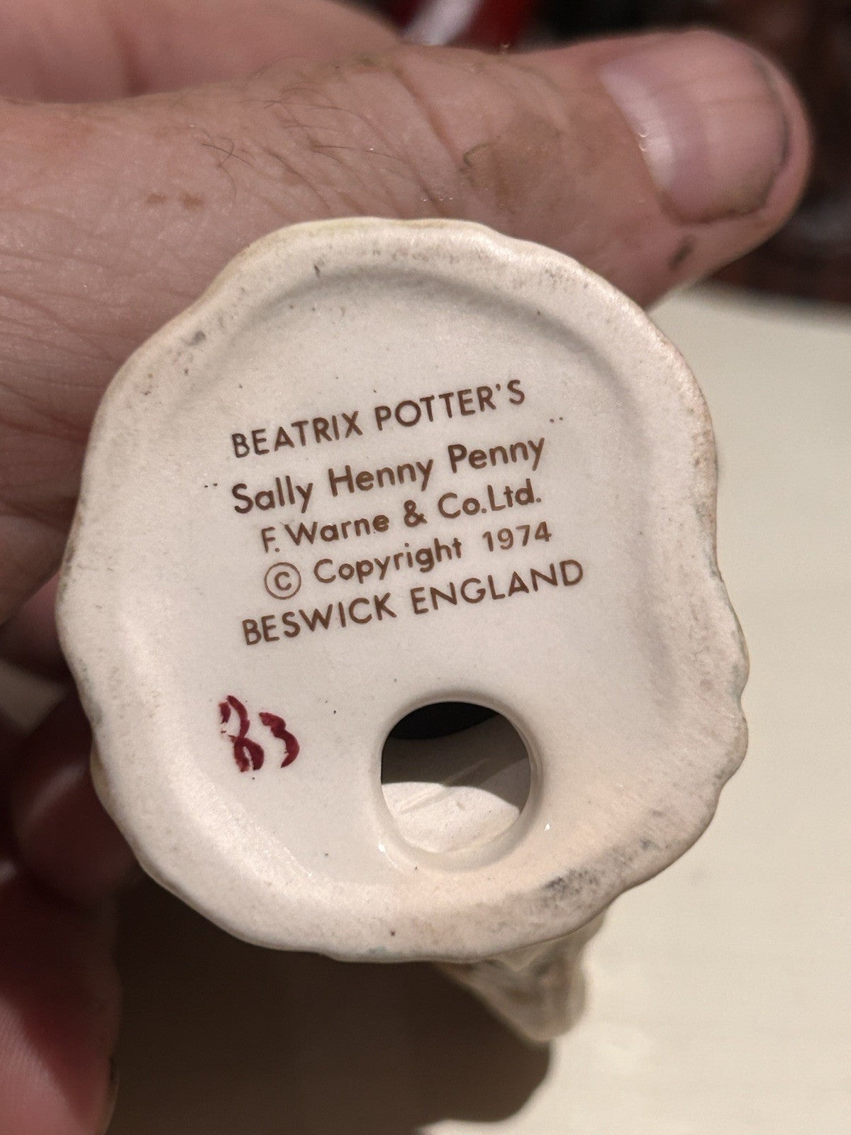 Beswick Beatrix Potter Sally Henny Penny Figurine England 1974