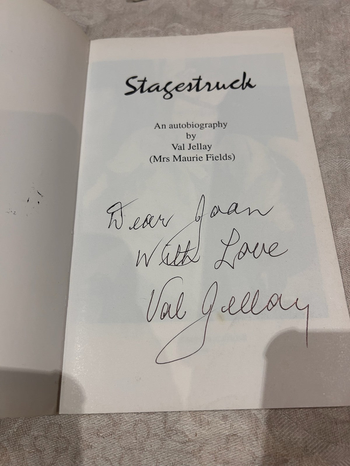 Stagestruck - Signed by Val Jellay & Maurie Fields | Vintage 1st Edition 1994