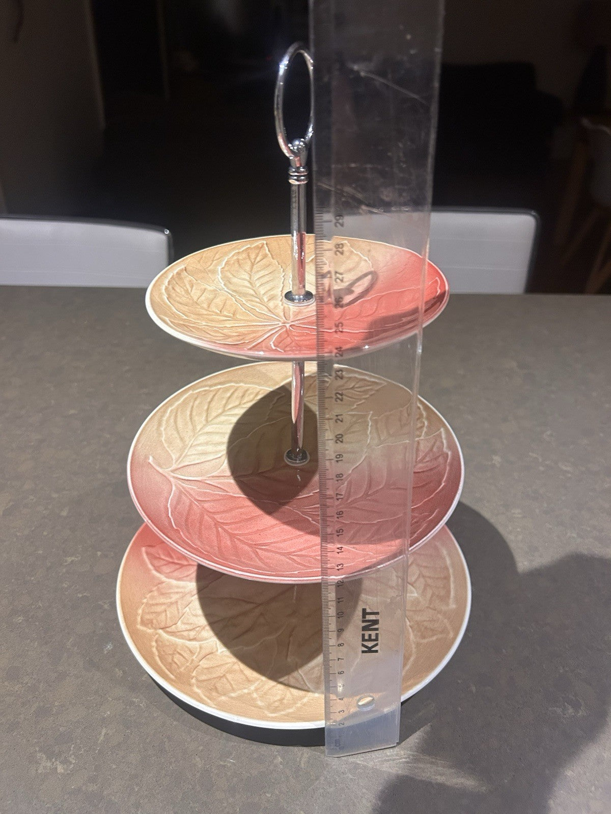 Royal Winton Grimwades Leaf Design 3 Tier Cake Stand Vintage England