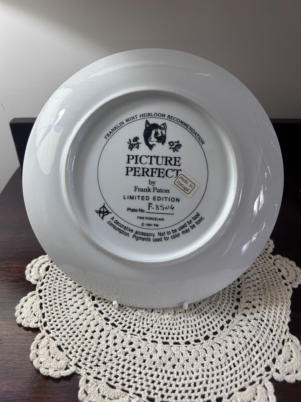 Picture Perfect by Frank Paton Limited Edition Collector Plate Franklin Mint ‘91