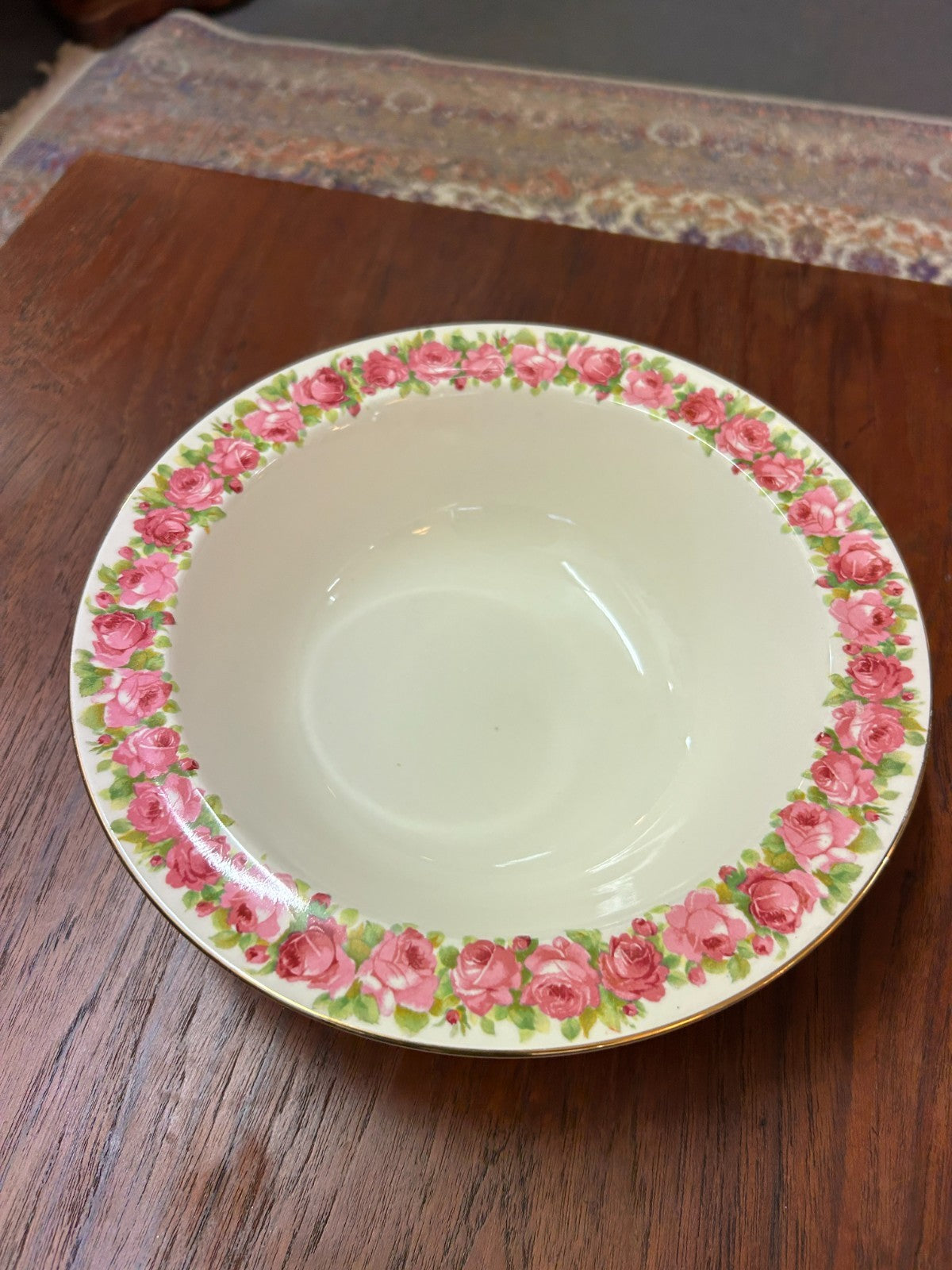 Vintage Royal Doulton Rose Garland Bowl Set 1 Large + 6 Small Bowls D5533