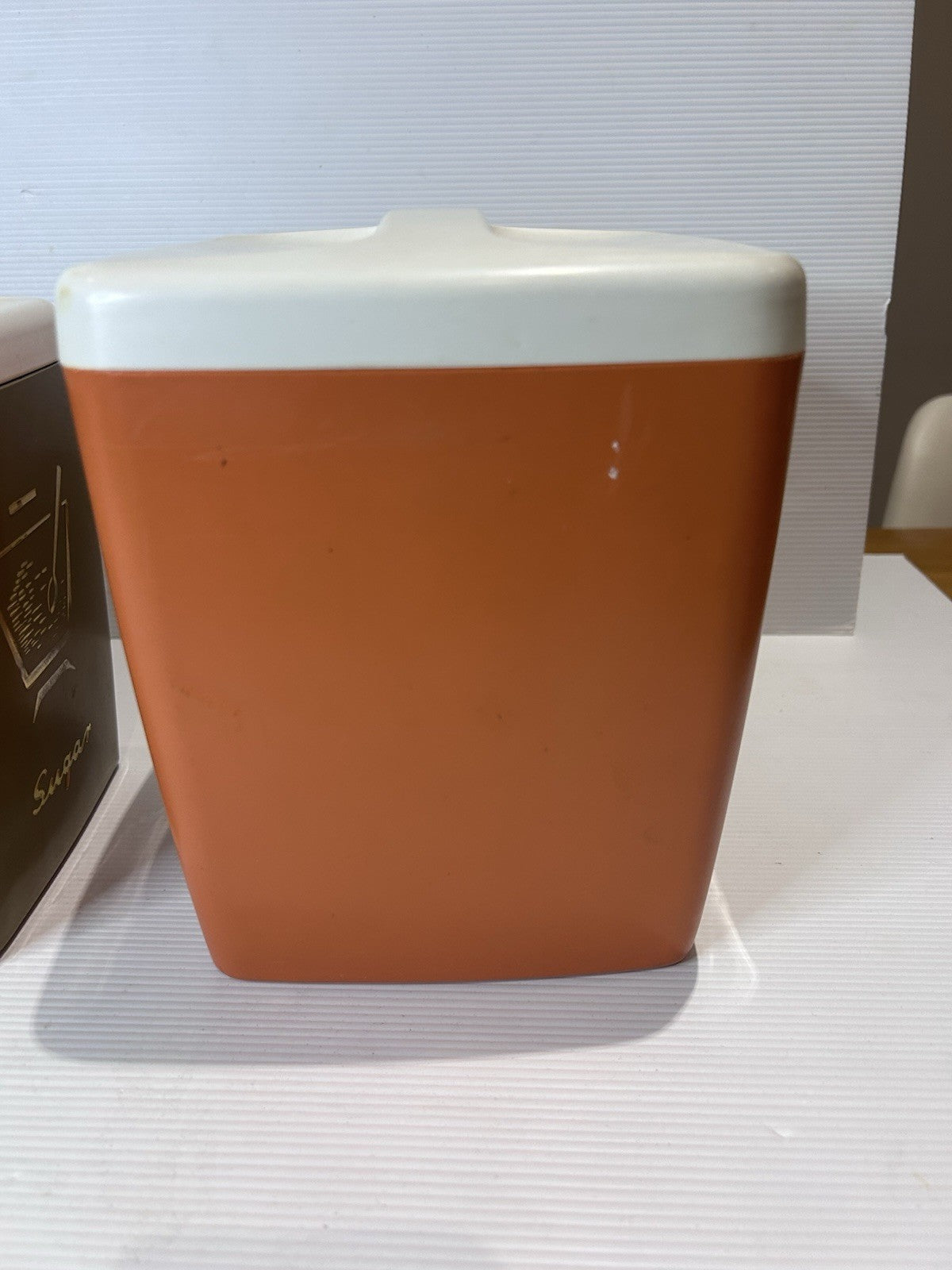 Vintage 1960s Nally Canister Set Tea Sugar Flour Retro Plastic Kitchenware