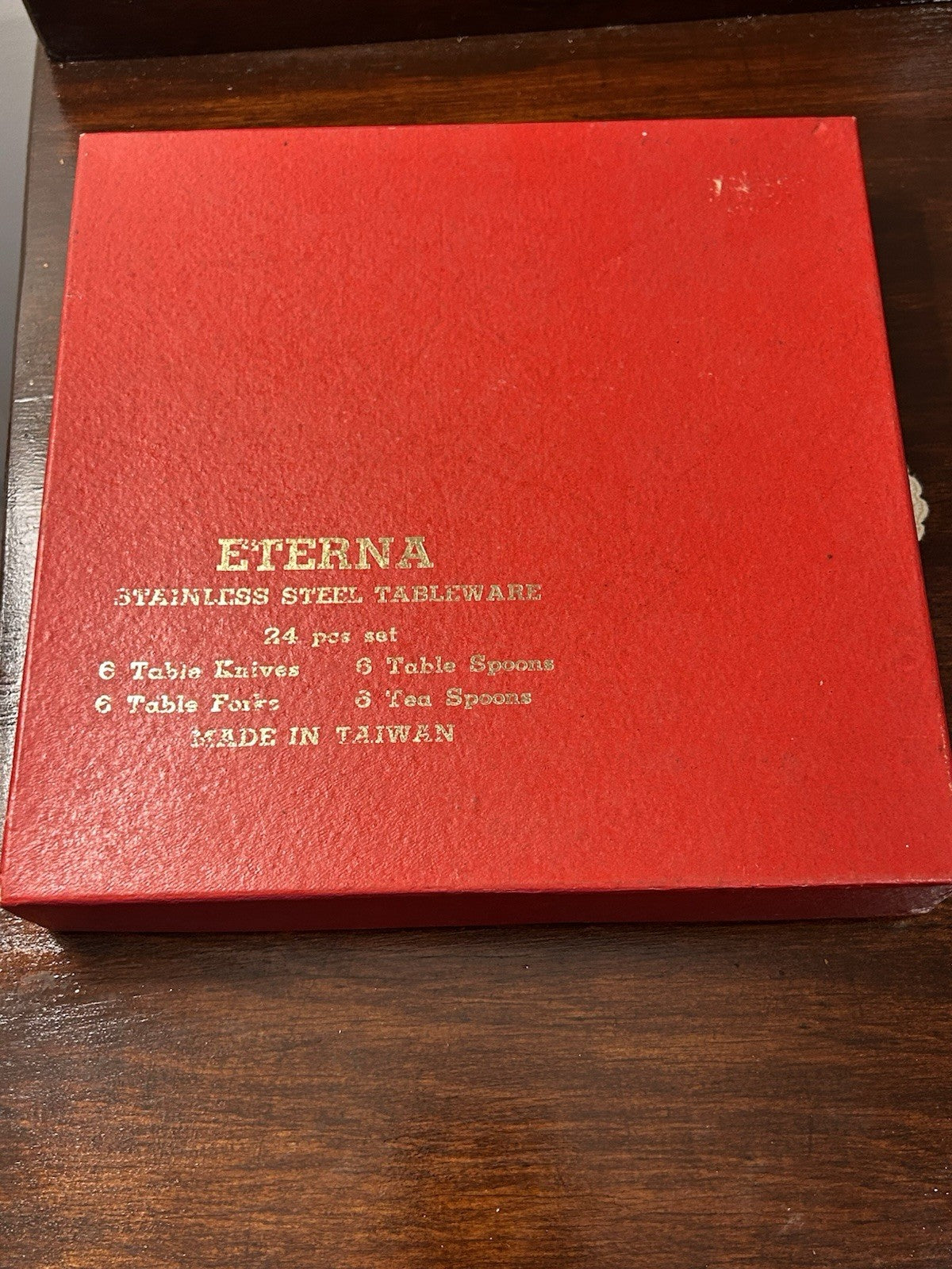 Eterna Stainless Steel 24pc Cutlery Set Taiwan Vintage Boxed Flatware Vintage