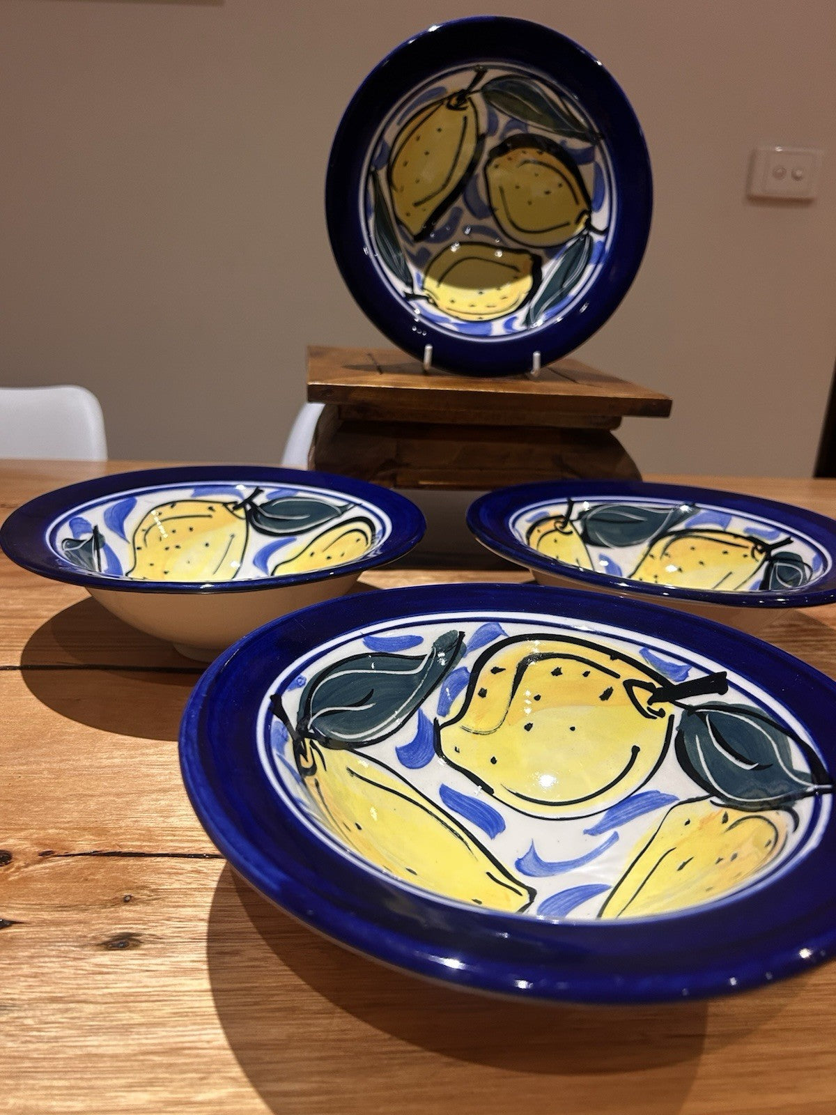 Mary-Lou Pittard 1997 Studio Pottery Bowls Lemon 22cm AU 4 Available