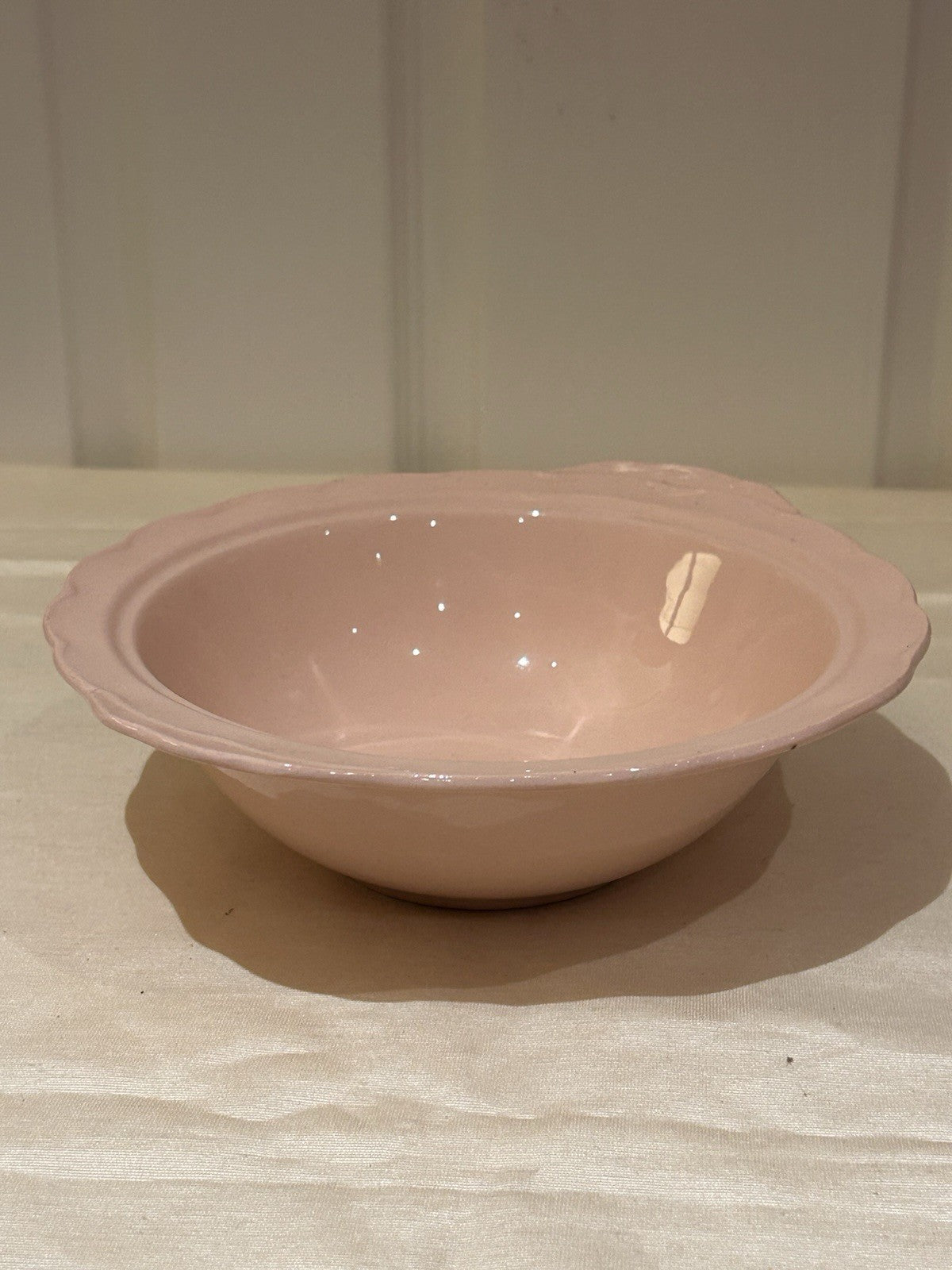 Vintage Grindley England Peach Petal Pink Serving Bowl 24cm 
