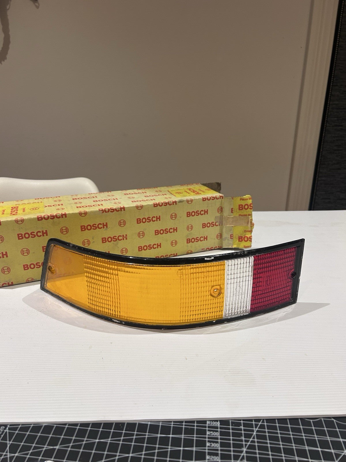Pair Bosch Porsche 911 Rear Tail Light Lenses 1964–73 | OEM | 911.631.924.03