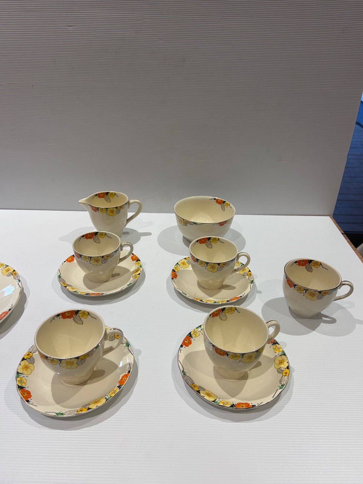 Royal Marigold Raymond Meakin 4 Cups/Saucers , Jug, Sugar & Plate & free extras