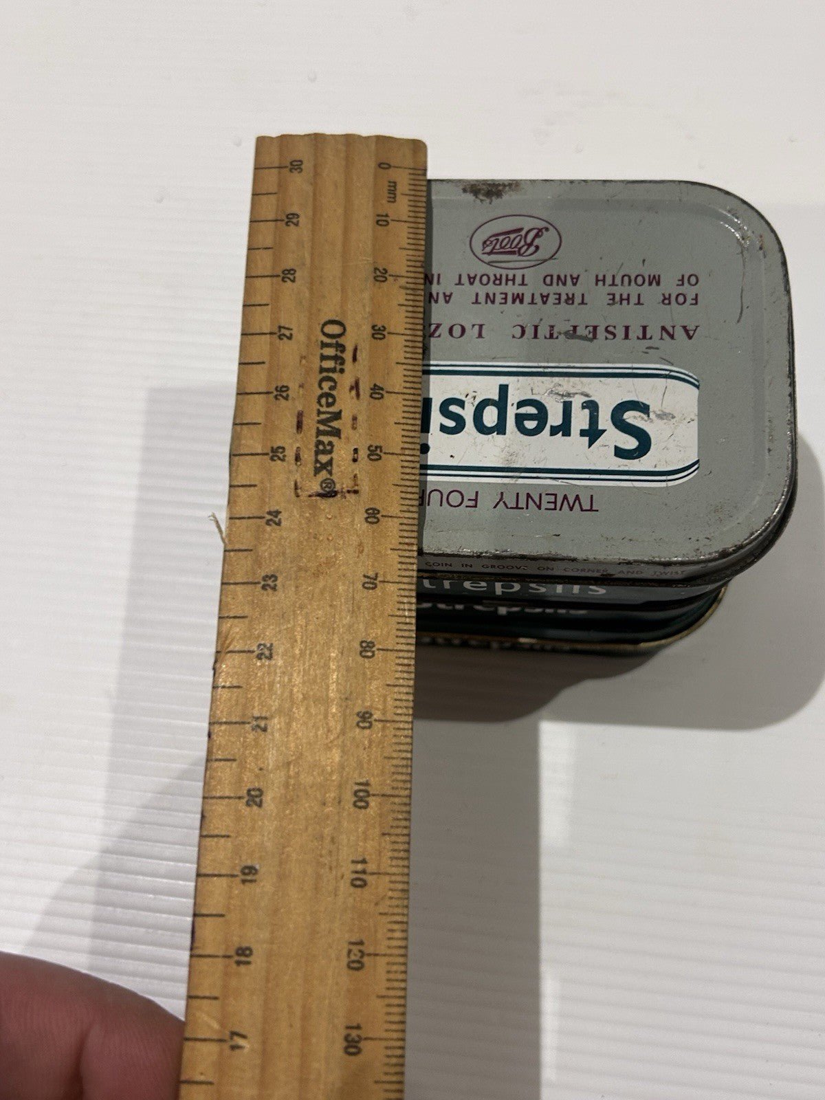Vintage Strepsils Tin Trio – Boots Antiseptic Throat Lozenges Advertising Lot