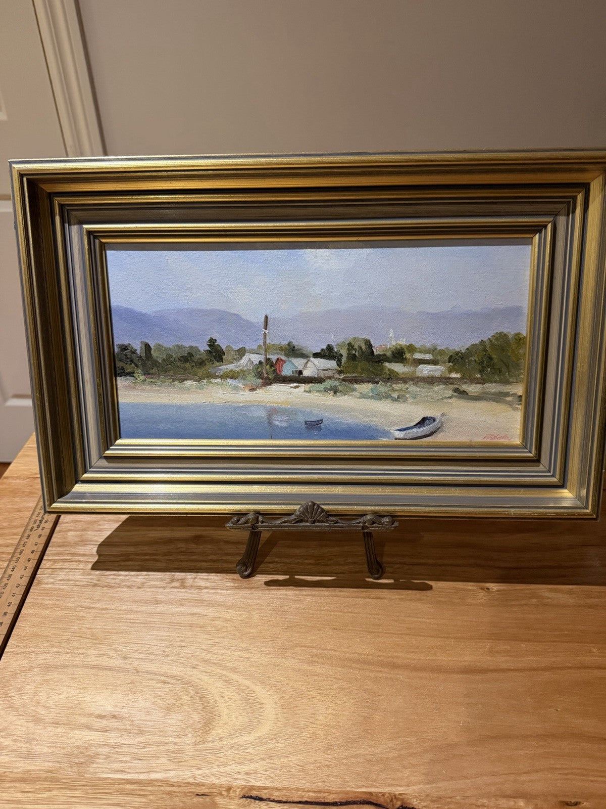 Original Oil Painting Coastal Beach Landscape Signed Framed Australian Artwork