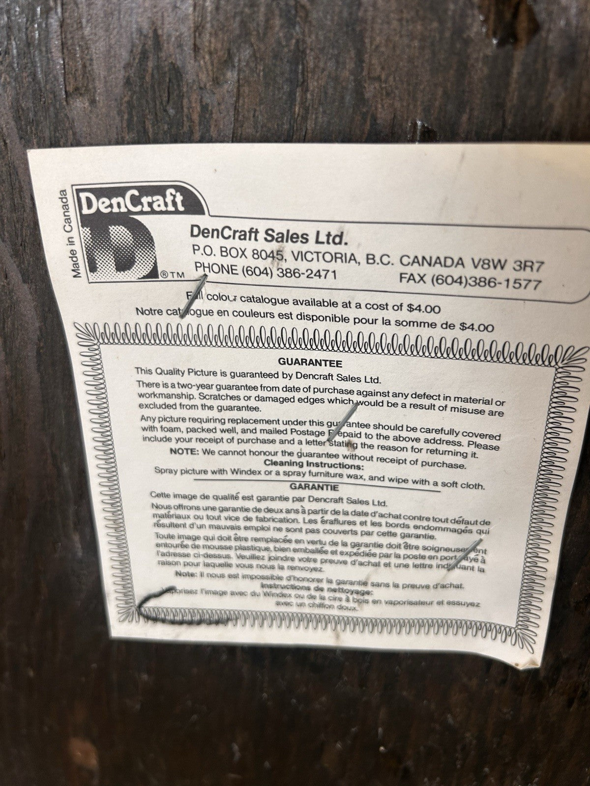 Guns N’ Roses Vintage DenCraft Framed Wall Art 55x45cm Canada