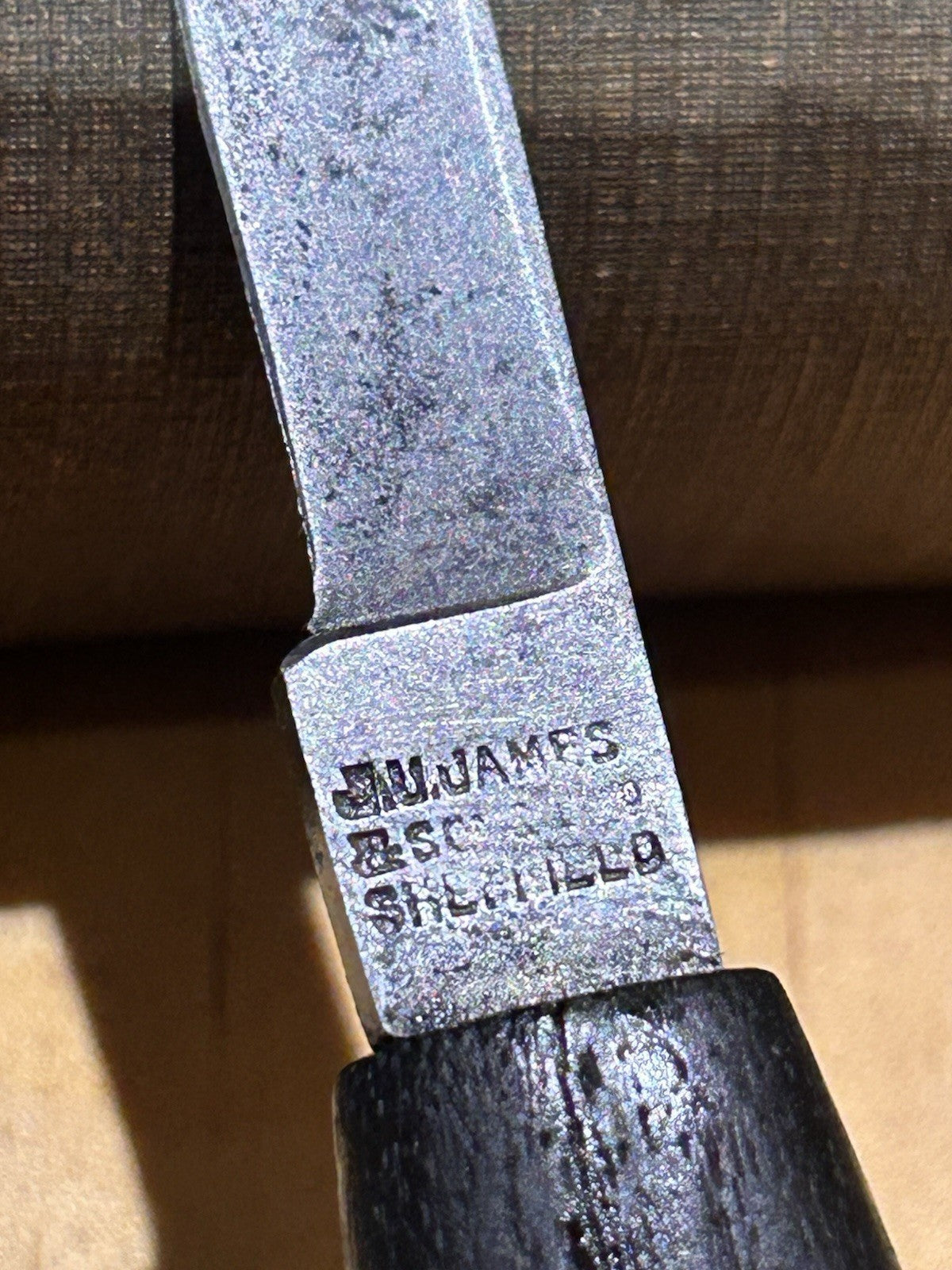 Antique JU James & Sons Sheffield Shoemaker Leatherworking Knife c1900