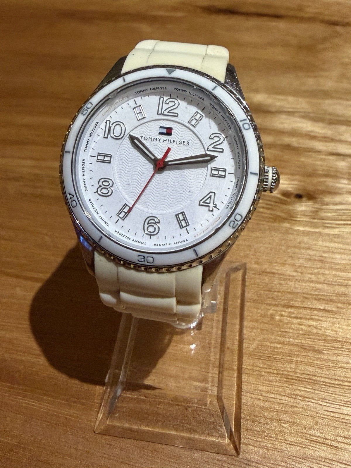 Tommy Hilfiger TH.147.3.29.1057 White Silicone Ladies Quartz Watch Working