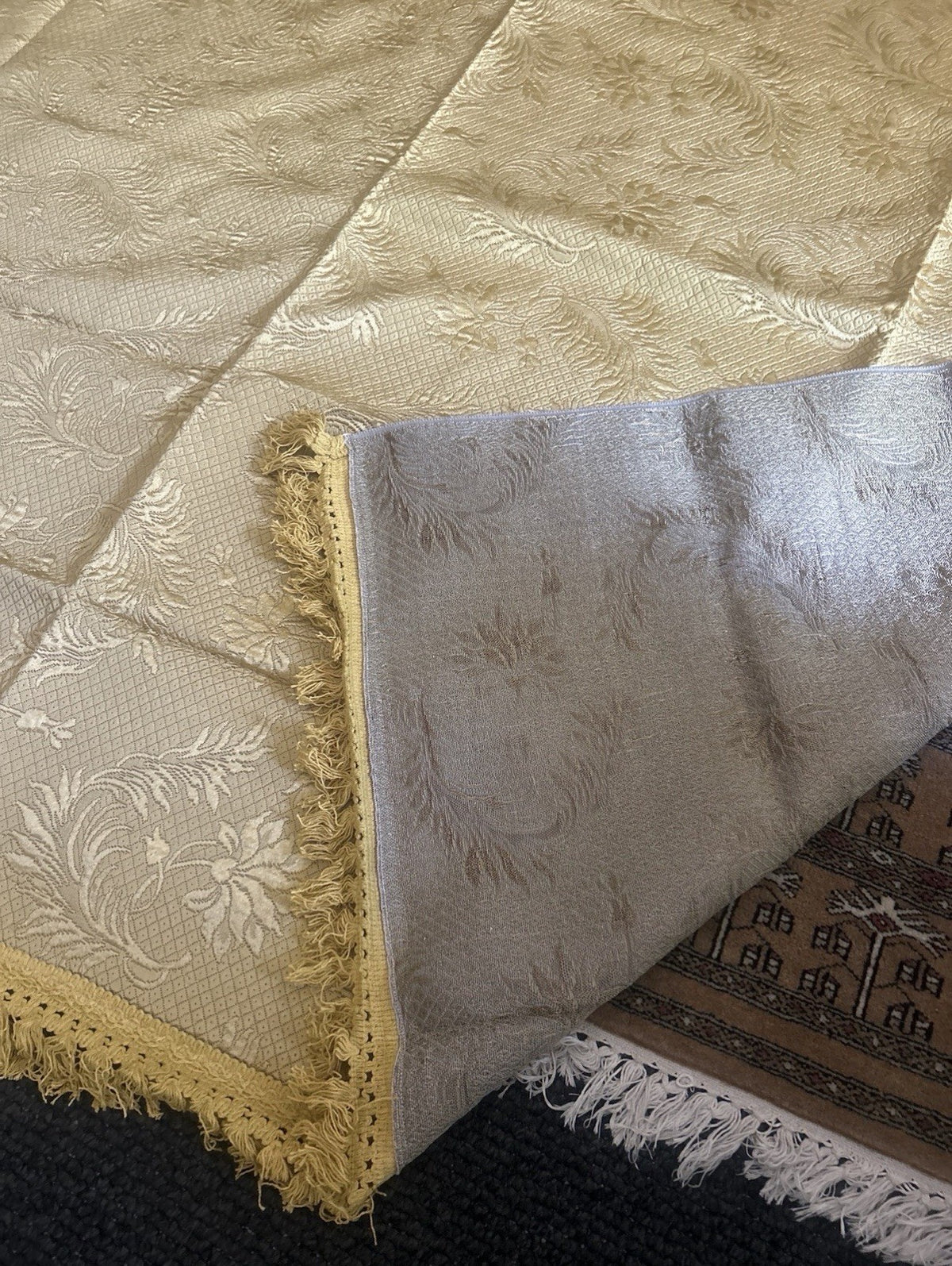 Vintage Elizabeth Taylor Italian Bedspread Roma 1950s 230x240cm NOS