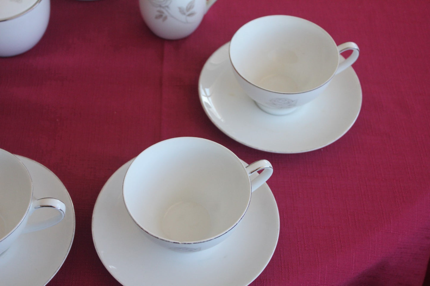 Noritake Rosay Tea Set (10pc) Japanese Vintage Teapot, Cups, & More