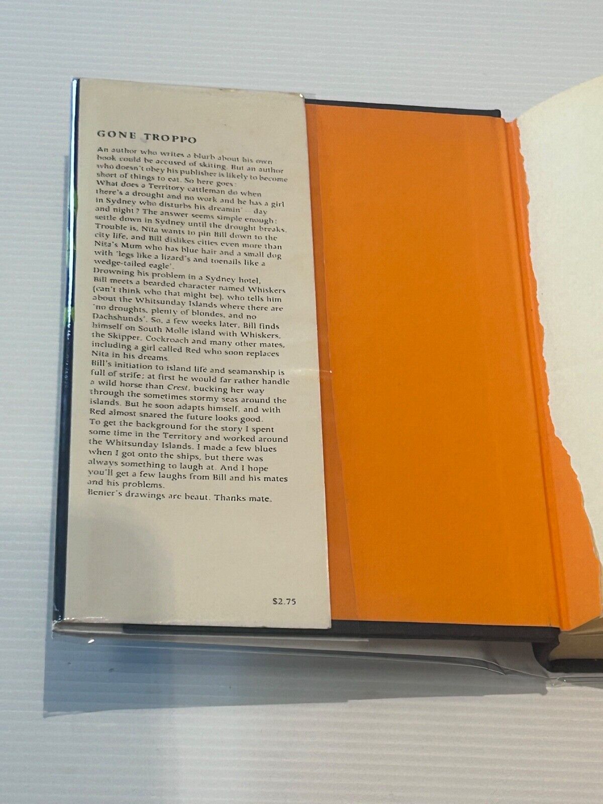 Gone Troppo by John O'Grady 1968 First Edition Hardcover & Dust Jacket