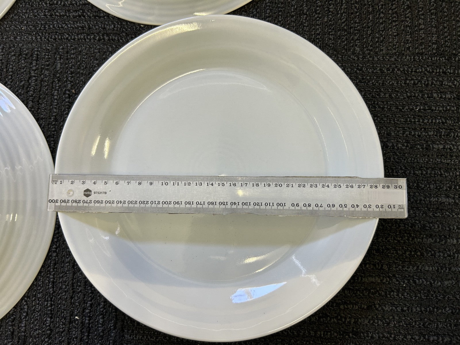 Royal Doulton 1815 White/Blue Porcelain Dinner Plates 26cm Set of 4 England