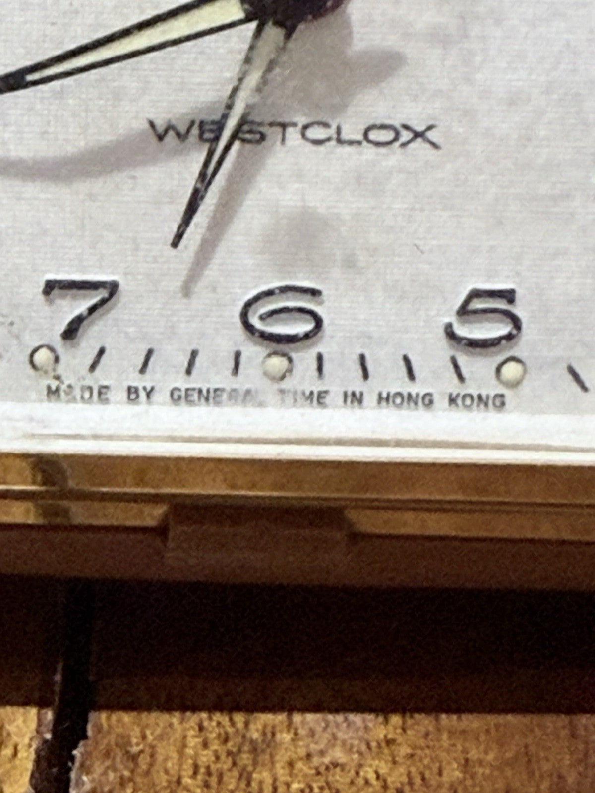 Westclox Travel Alarm Clock w Box Vintage Folding Case Hong Kong