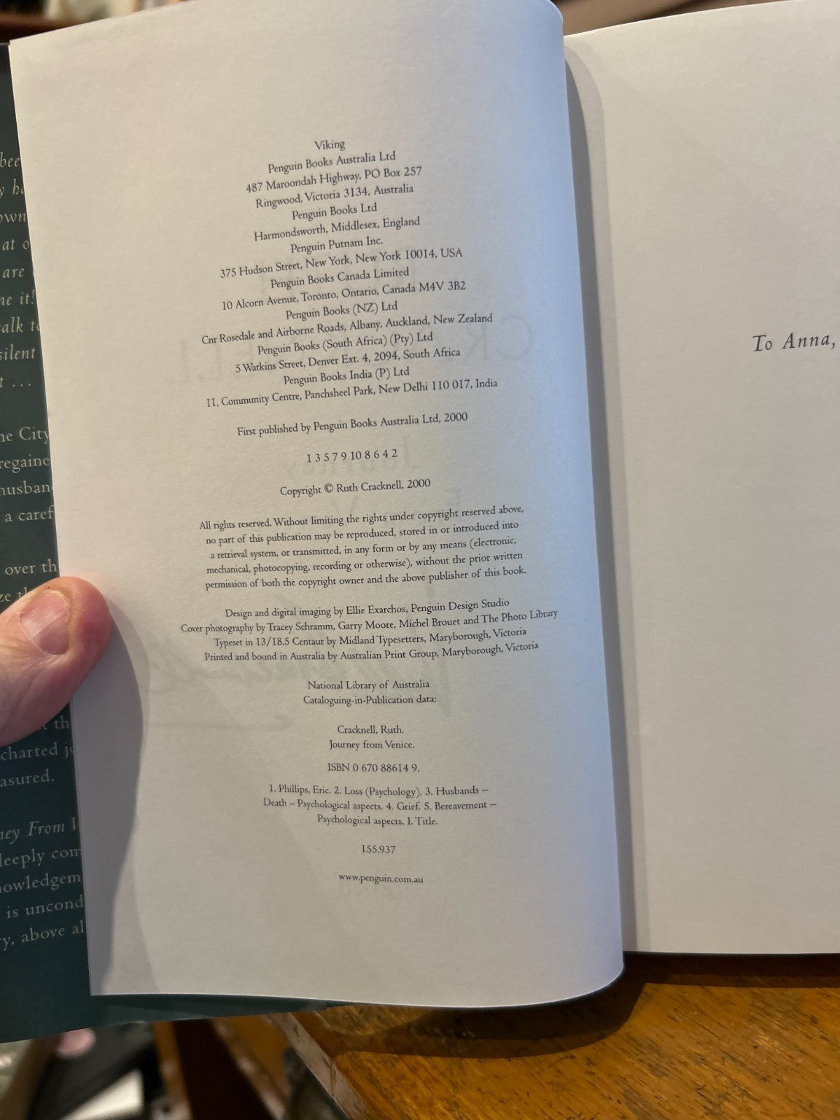 Ruth Cracknell Journey From Venice 2000 1st Ed HC DJ Signed