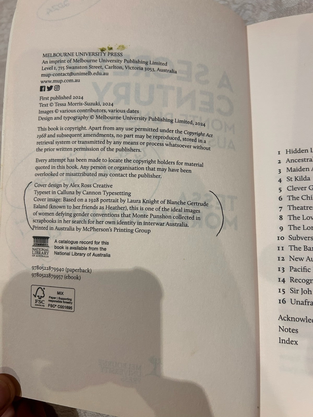 A Secretive Century - Signed Tessa Morris-Suzuki | MUP 2024 | First Edition