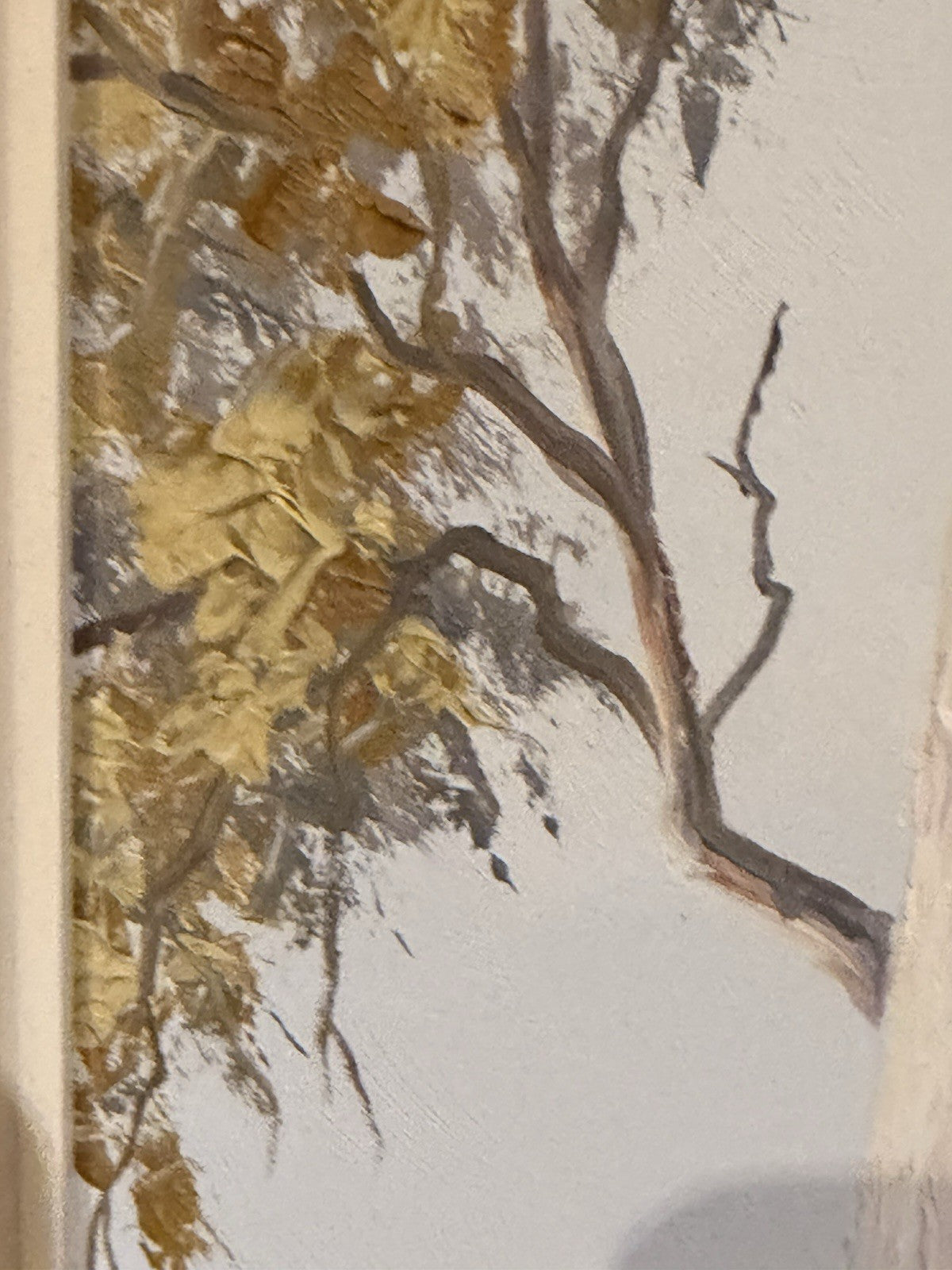 Original Australian Oil Painting Bush Landscape Unsigned Framed Oil on Board