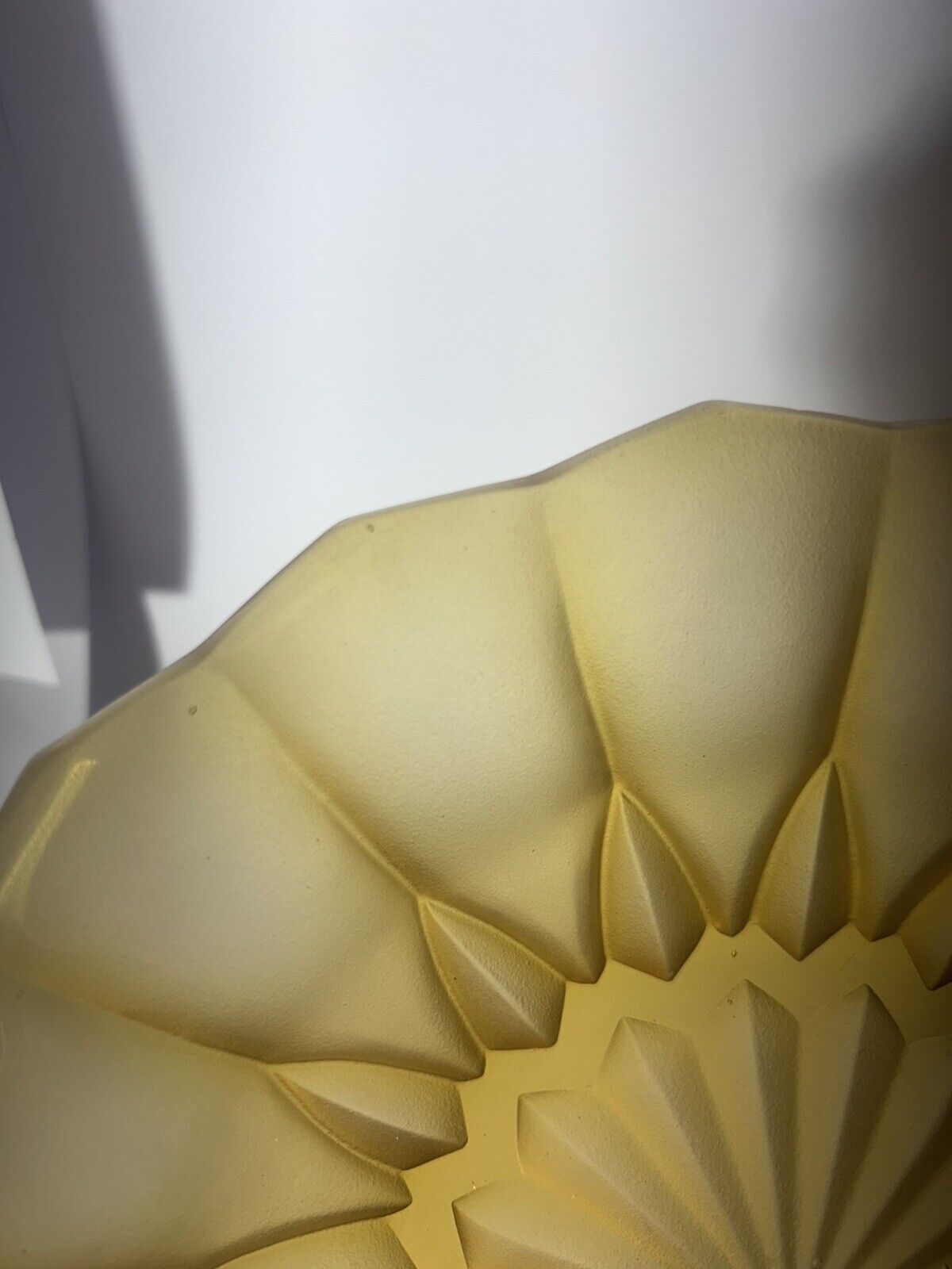 Vintage 23cm Yellow Amber Depression Glass Plate