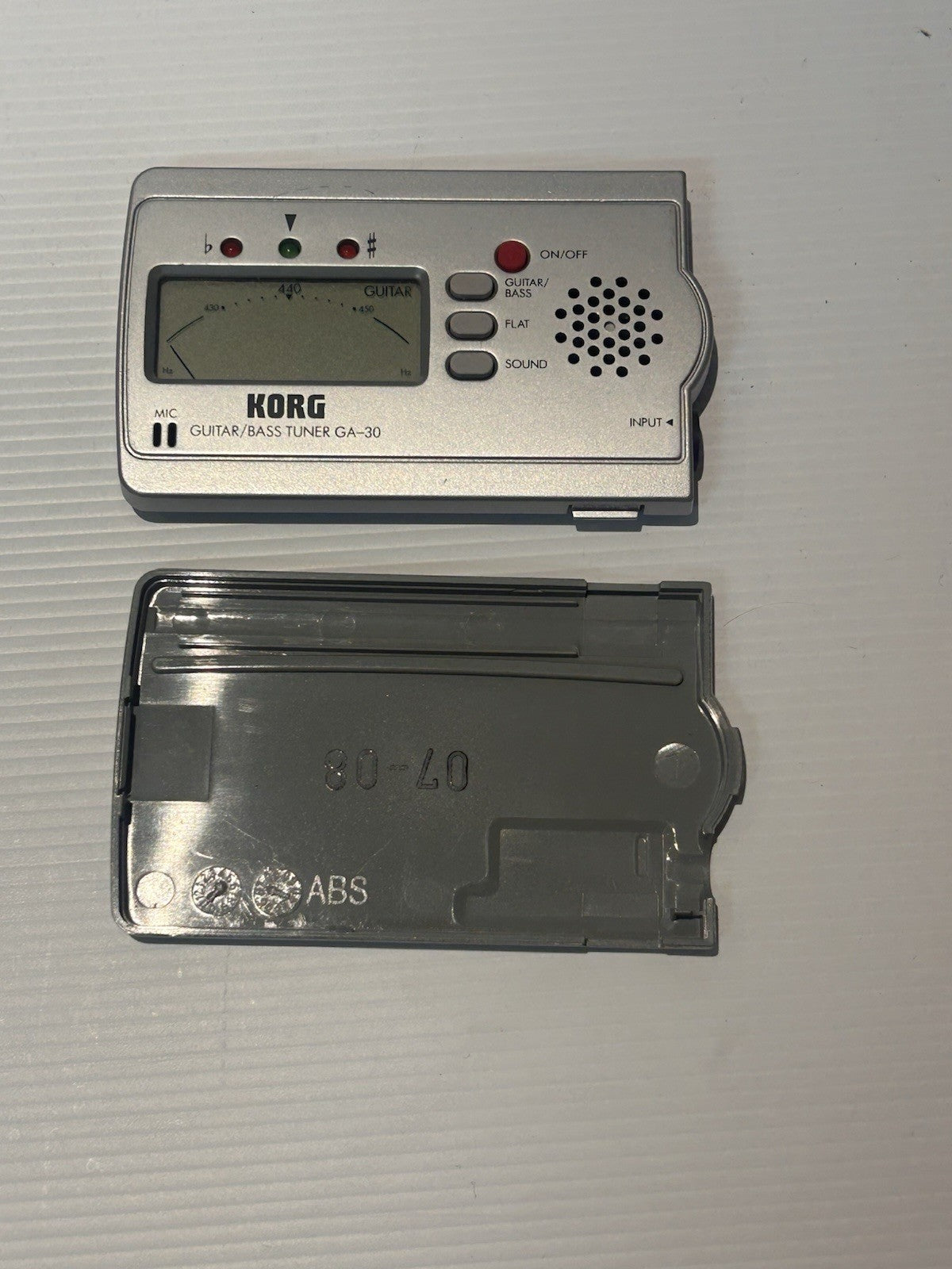 Korg GA-30 Guitar Bass Tuner w/ Box & Manual Vintage 2000s Works